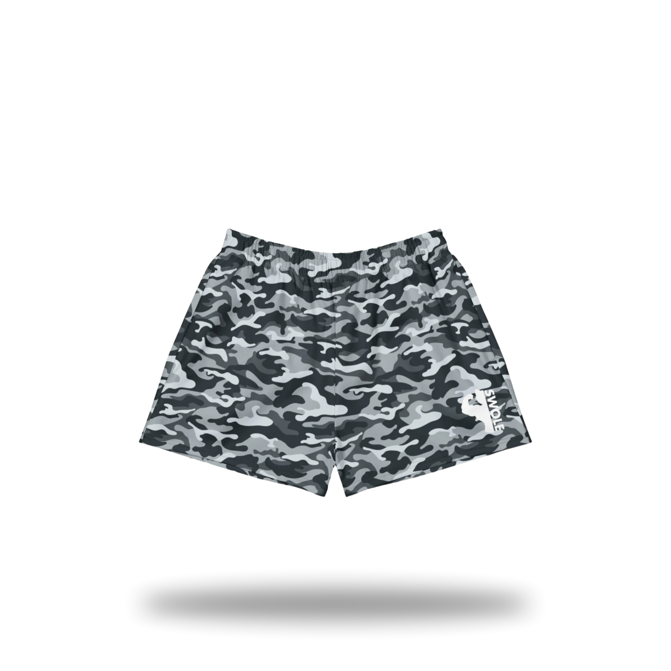 SWOLE CAMO FIGHT SHORTS