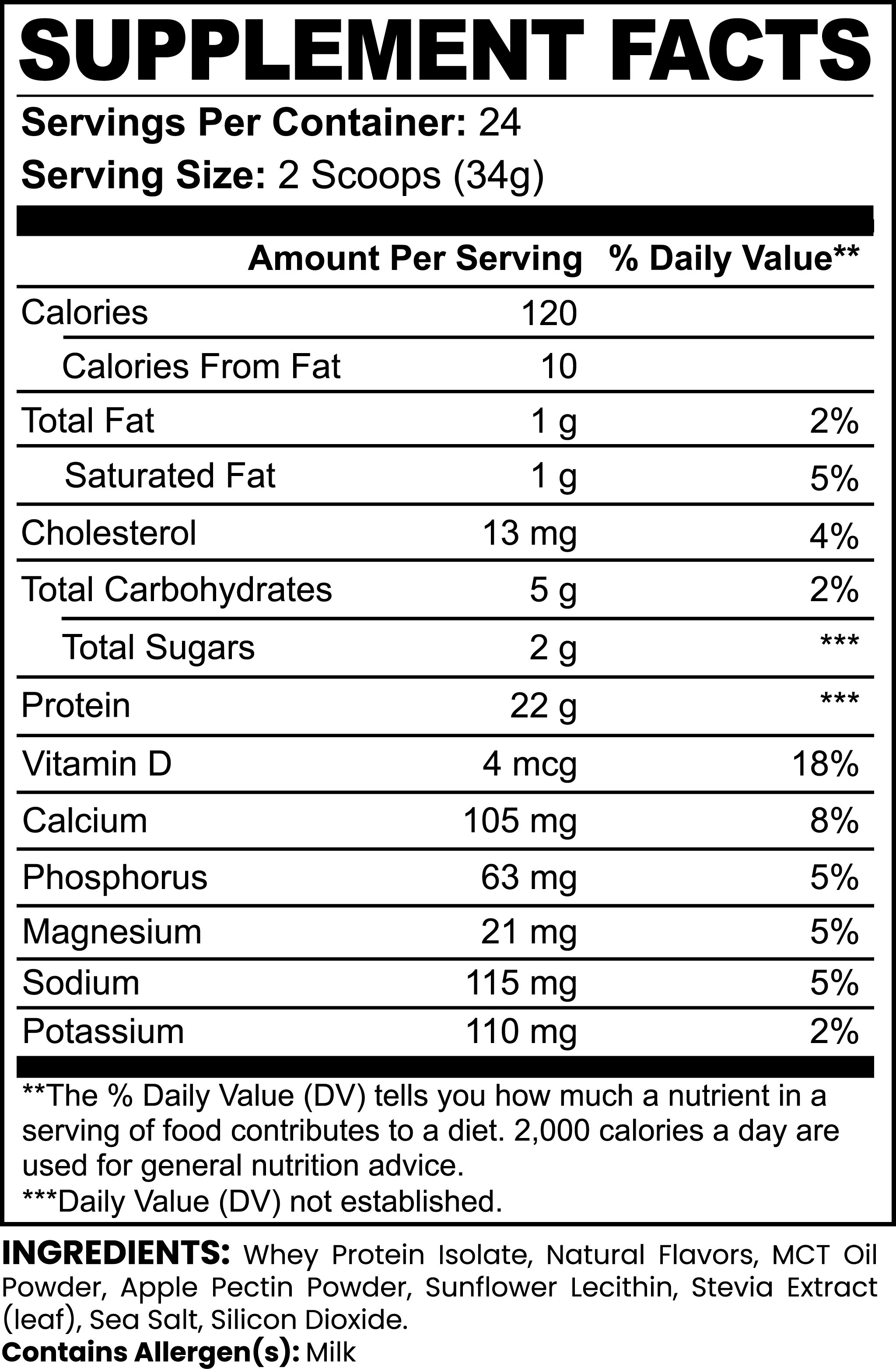 SWOLE WHEY ISOLATE (Vanilla Ice Cream)