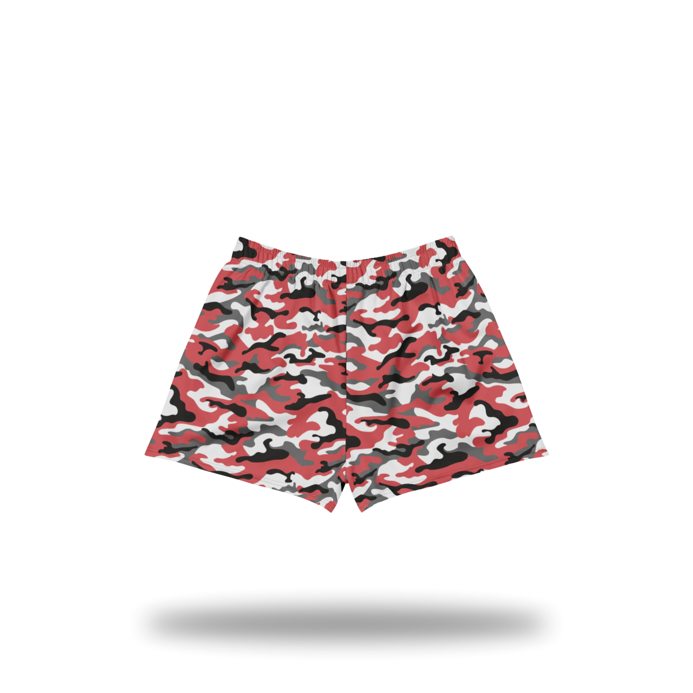 SWOLE CAMO FIGHT SHORTS (RED)