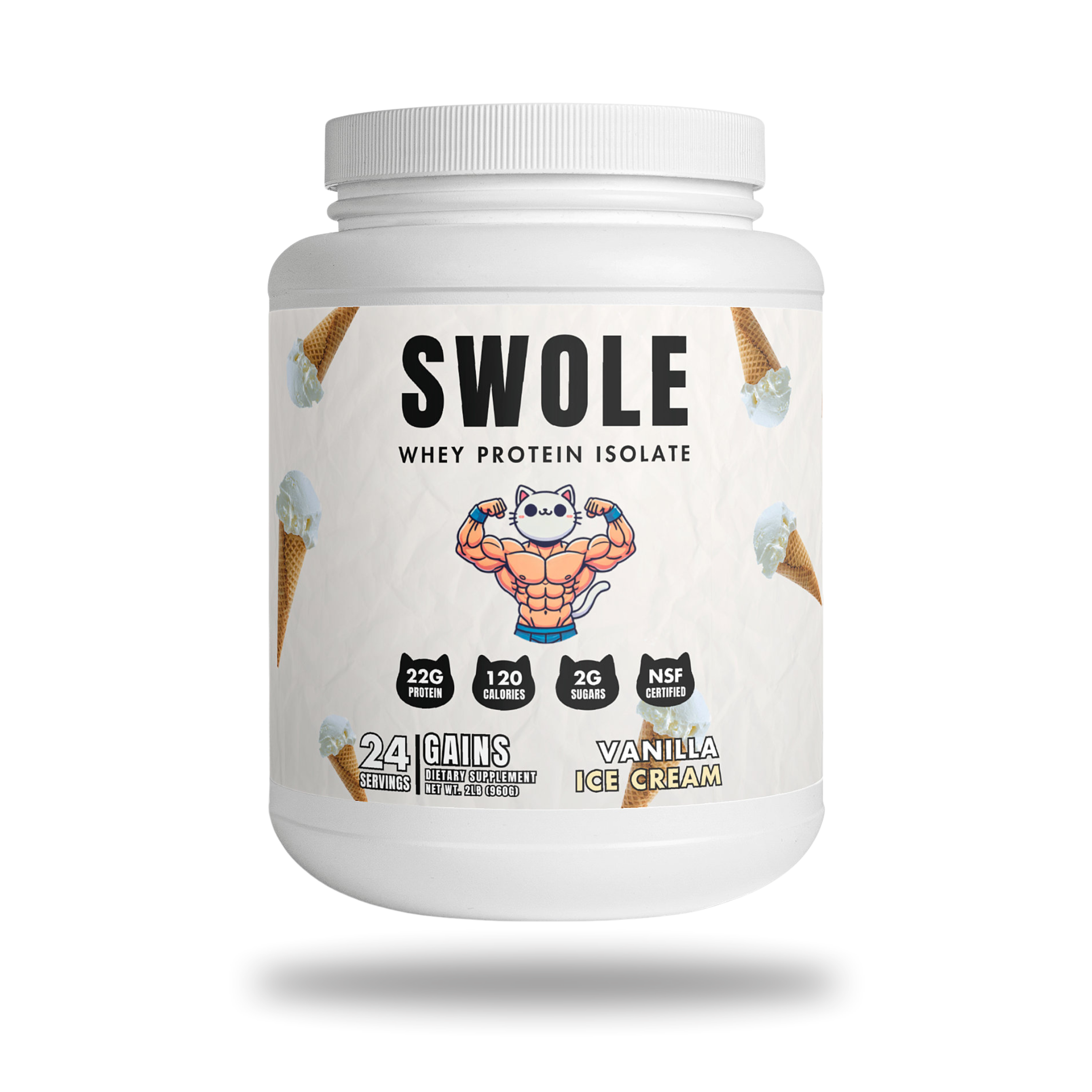 SWOLE WHEY ISOLATE (Vanilla Ice Cream)